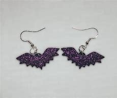 Image result for Purple Bat Earrings