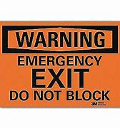 Image result for Emergency Exit Only Sign