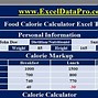 Image result for Excel Calorie Counter