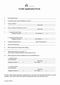 Image result for Business Credit Application Form Template