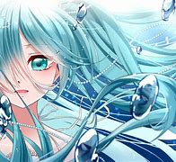 Image result for Anime Girl Blue Turquoise Hair