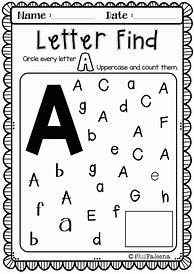 Image result for Find the Letters Activity Preschool