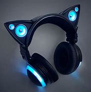 Image result for Orange Cat Ear Headphones