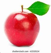 Image result for Red Apple with Green Leaf