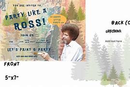 Image result for Bob Ross Birthday Invitations