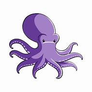 Image result for Cartoon Dark Purple Octopus