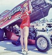 Image result for Vintage NHRA Trophy Girl Fampus