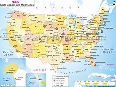 Image result for Political Map of Us with Cities