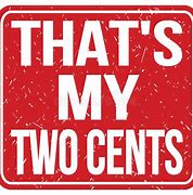 Image result for 2 Cents Sign