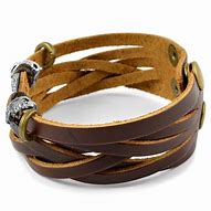 Image result for Men's Wide Leather Wristbands