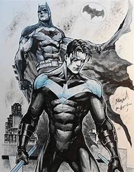 Image result for Batman and Nightwing Fan Art