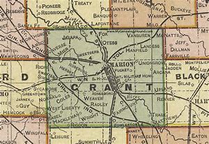 Image result for Grant County Indiana Map
