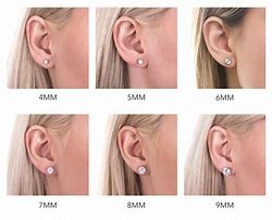 Image result for 6Mm Earring Size