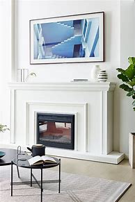 Image result for Samsung the Frame On a Brick Fireplace