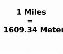 Image result for How Many Meters Is One Mile