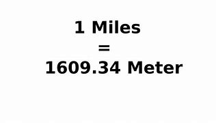 Image result for 1 Mile Equals How Many Meters