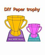 Image result for Paper Trophy Template 3D