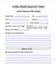 Image result for Work Order Request Form Template