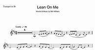 Image result for Lean On Me Trumpet Sheet Music