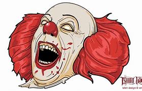 Image result for Scary Cartoon Clown Drawings