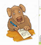 Image result for Picture of a Dog Writing