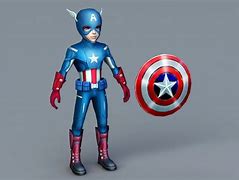 Image result for Captain America Animation 3D