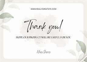 Image result for Thank You for Shopping Card Template