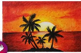 Image result for Oil Pastel Sunset