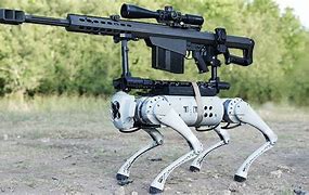 Image result for Big Robot Dog Gun