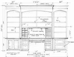 Image result for Built-In Wall Unit Plans