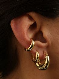 Image result for Chunky Gold Hoops