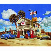 Image result for Painting Old Dodge Garage Gas Station