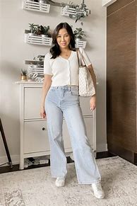 Image result for Wide Leg Pants with Sneakers