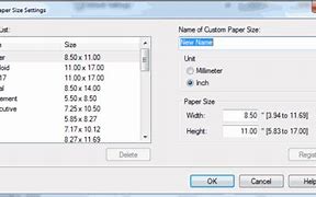 Image result for Custom Paper Size