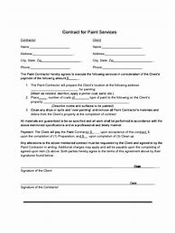 Image result for Painting Contract Forms Templates