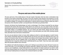 Image result for Pros and Cons of Mobile Phones Essay