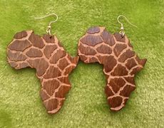 Image result for Africa Wooden Earrings