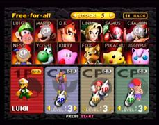 Image result for Super Smash Bros N64 Unlock Characters