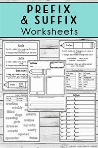 Image result for Prefixes and Suffixes Worksheets Grade 2