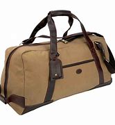 Image result for Leather and Canvas Duffle Bag
