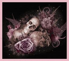 Image result for Skulls and Pink Roses