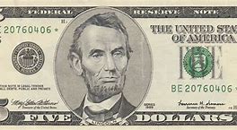 Image result for United States Five-Dollar Bill