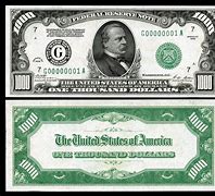 Image result for 1000 Dollar Bill On Back