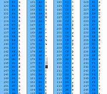 Image result for ASCII 256
