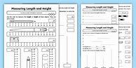 Image result for Length and Height Worksheet
