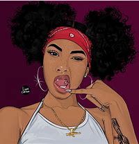 Image result for Black Dope Girl Drawing Hair