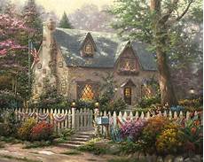 kinkade cottage painting liberty cottage limited edition kinkade cottage painting liberty cottage limited edition