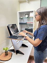 Image result for Adjustable Wooden Laptop Stand