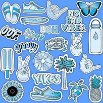 Image result for Navy Blue Aesthetic Stickers