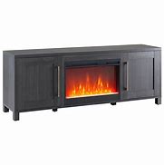 Image result for 75 in TV Stand with Fireplace Gray